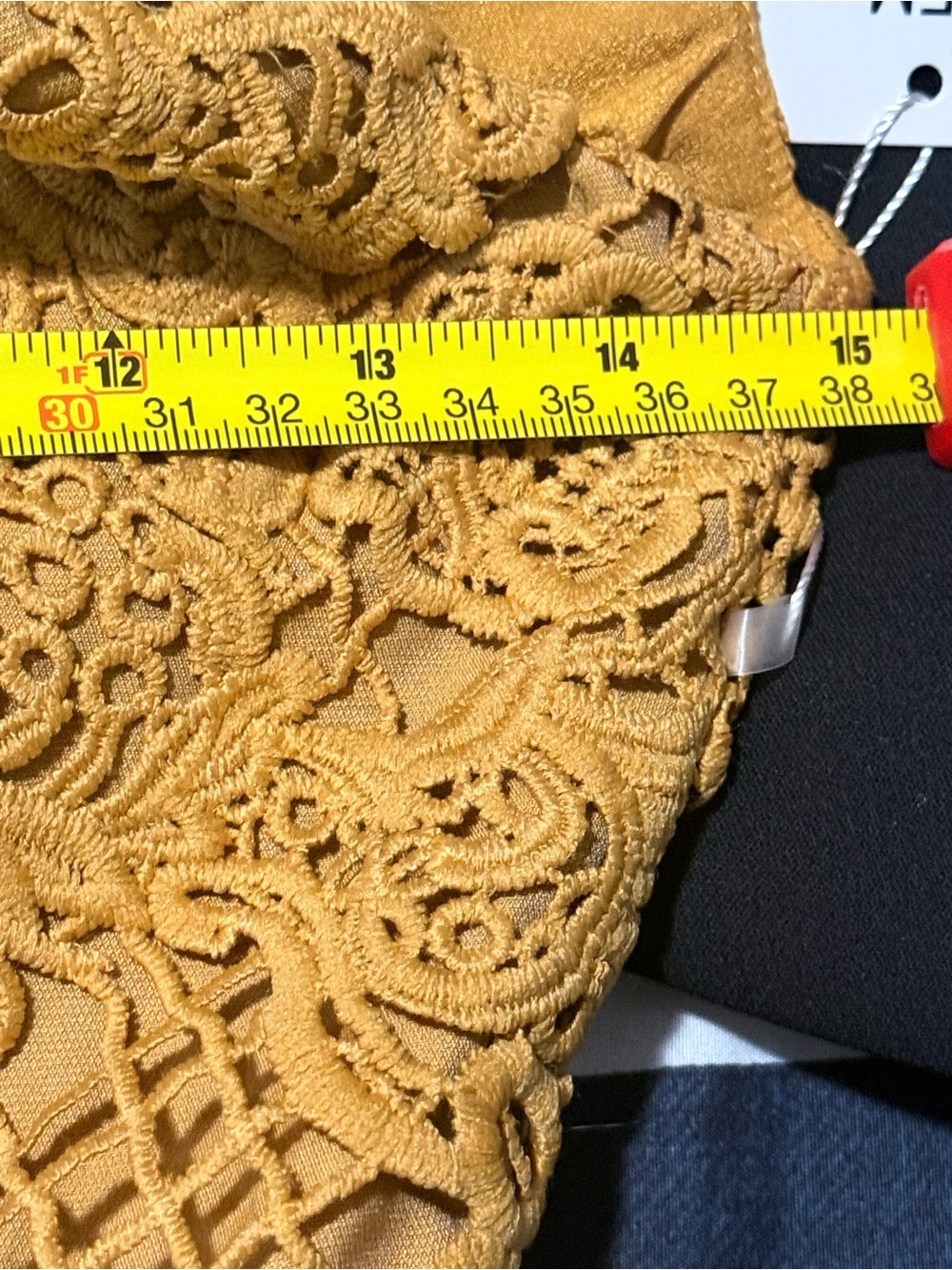 Joyfolie Mustard Yellow Lace Halter Maxi Dress Sz XXS NWT Open Back Boho - Picture 14 of 16
